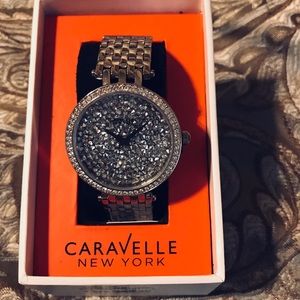 Caravelle “Bling” Watch NWT ( Silver)